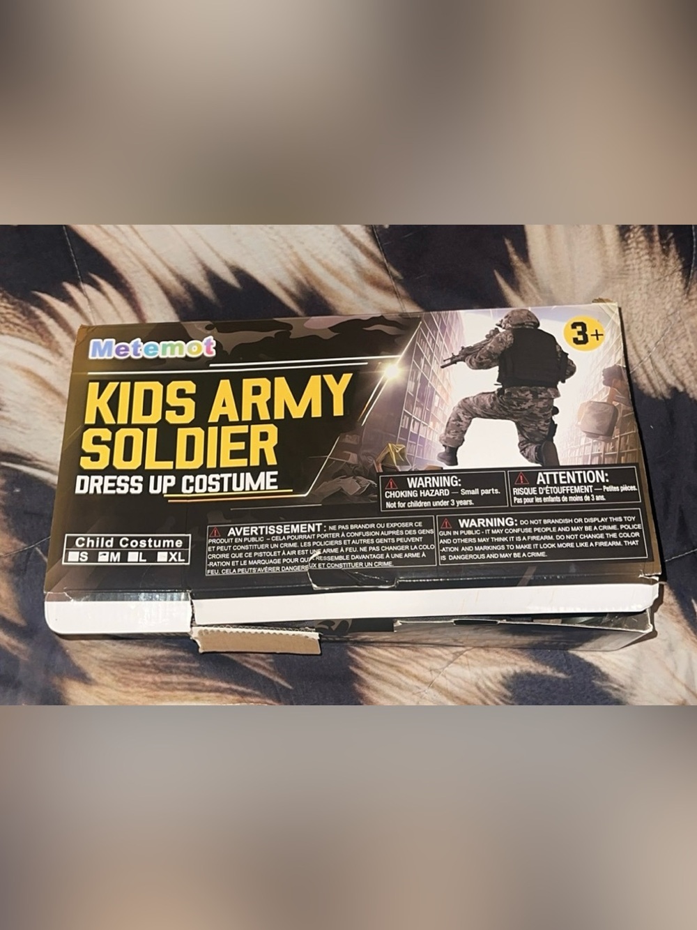 Kids Army Soldier Dress-Up Costume - Black & Camouflage